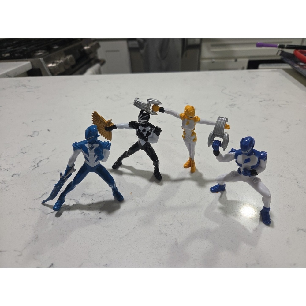 RARE 2008 Bandai Power Rangers Jungle Fury Ranger‎ 4" Set Of 4